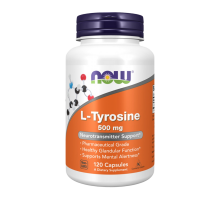 L-тирозин 500 мг, L-Tyrosine 500 mg, Now Foods, 120 капсул