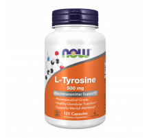L-тирозин 500 мг, L-Tyrosine 500 mg, Now Foods, 120 капсул