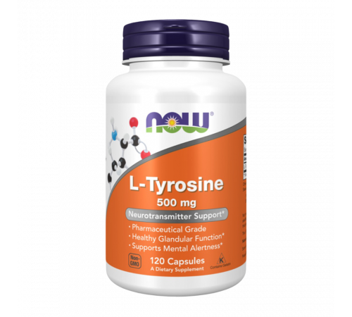 L-тирозин 500 мг, L-Tyrosine 500 mg, Now Foods, 120 капсул