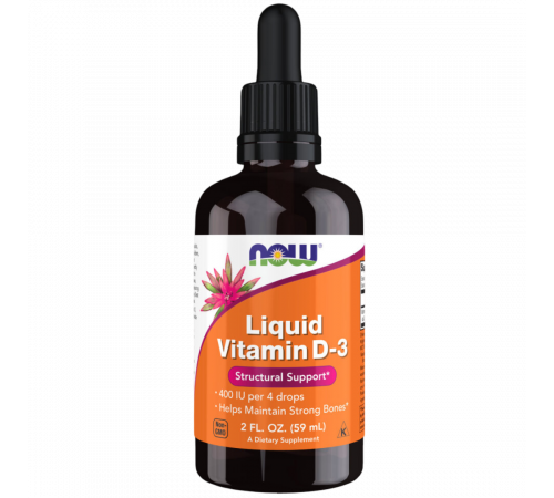 Жидкий витамин D‑3 400 IU, Liquid Vitamin D‑3 400 IU, Now Foods, 59 мл Жидкий витамин D‑3 400 IU, Liquid Vitamin D‑3 400 IU, Now Foods, 59 мл