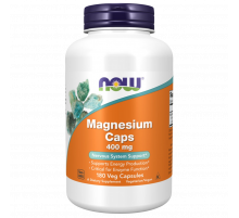 Магний 400 мг, Magnesium caps 400 mg, Now Foods, 180 капсул