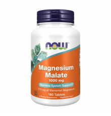 Малат магния 1000 мг, Magnesium Malate 1000 mg, Now Foods, 180 таблеток