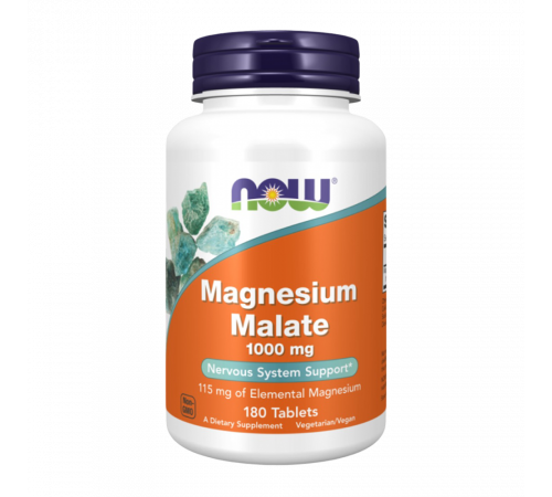 Малат магния 1000 мг, Magnesium Malate 1000 mg, Now Foods, 180 таблеток Малат магния 1000 мг, Magnesium Malate 1000 mg, Now Foods, 180 таблеток
