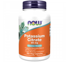 Калий цитрат 99 мг, Potassium Citrate 99 mg, Now Foods, 180 вегетарианских капсул