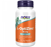 Цинк L‑OptiZinc 30 мг, L‑OptiZinc 30 mg, Now Foods, 100 вегетарианских капсул