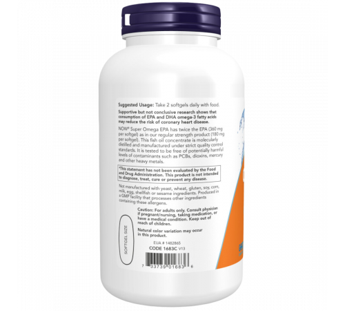 Супер Омега EPA, Super Omega EPA, Now Foods, 240 гелевых капсул Супер Омега EPA, Super Omega EPA, Now Foods, 240 гелевых капсул