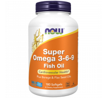 Супер Омега 3‑6‑9, Super Omega 3‑6‑9, Now Foods, 180 гелевых капсул
