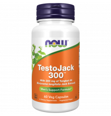 Комплекс для мужского здоровья ТестоДжек 200, TestoJack 200, Now Foods, 60 вегетарианских капсул