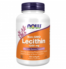 Лецитин 1200 мг, Lecithin 1200 mg, Now Foods, 100 гелевых капсул