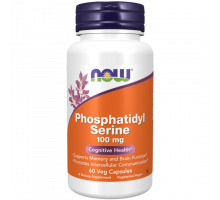 Фосфатидилсерин 100 мг, Phosphatidyl Serine 100 mg, Now Foods, 60 вегетарианских капсул