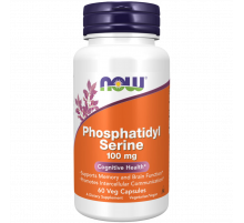 Фосфатидилсерин 100 мг, Phosphatidyl Serine 100 mg, Now Foods, 60 вегетарианских капсул