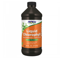 Жидкий хлорофилл мята, Liquid Chlorophyll Natural Mint, Now Foods, 473 мл