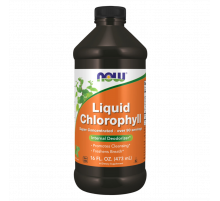 Жидкий хлорофилл мята, Liquid Chlorophyll Natural Mint, Now Foods, 473 мл