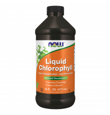 Жидкий хлорофилл мята, Liquid Chlorophyll Natural Mint, Now Foods, 473 мл