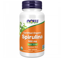 Спирулина 500 мг, Spirulina, Now Foods, 100 таблеток