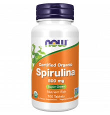 Спирулина 500 мг, Spirulina, Now Foods, 100 таблеток