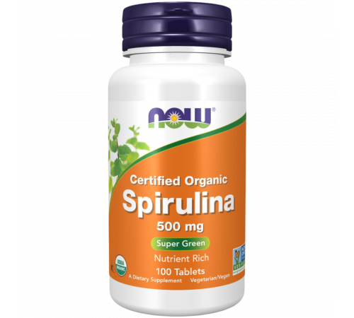 Спирулина 500 мг, Spirulina, Now Foods, 100 таблеток Спирулина 500 мг, Spirulina, Now Foods, 100 таблеток