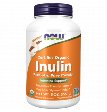 Органический инулин, Organic Inulin Powder, Now Foods, 227 г