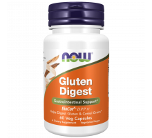 Ферменты Gluten Digest, Gluten Digest, Now Foods, 60 вегетарианских капсул