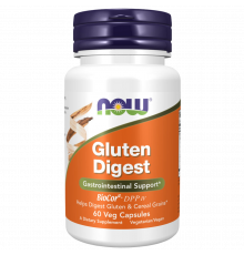 Ферменты Gluten Digest, Gluten Digest, Now Foods, 60 вегетарианских капсул