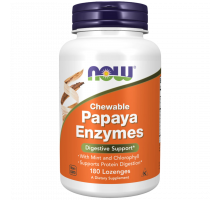 Ферменты папаи, Papaya Enzymes Chewable, Now Foods, 180 жевательных пастилок