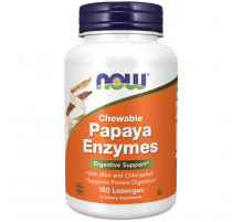 Ферменты папаи, Papaya Enzymes Chewable, Now Foods, 180 жевательных пастилок