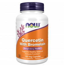 Кверцетин + Бромелаин, Quercetin with Bromelain, Now Foods, 120 вегетарианских капсул