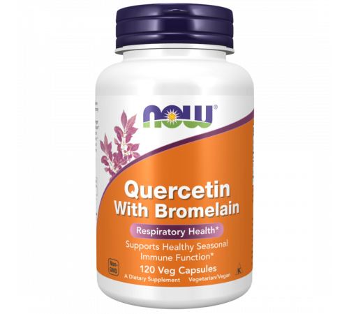 Кверцетин + Бромелаин, Quercetin with Bromelain, Now Foods, 120 вегетарианских капсул