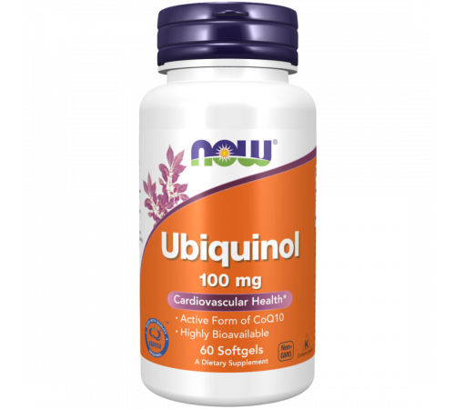 Убихинол 100 мг, Ubiquinol 100 mg, Now Foods, 60 гелевых капсул Убихинол 100 мг, Ubiquinol 100 mg, Now Foods, 60 гелевых капсул