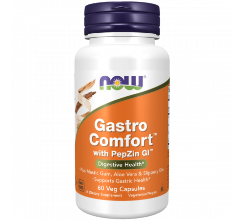 Пептины для улучшения работы ЖКТ с PepZin GI, Gastro Comfort with PepZin GI, Now Foods, 60 вегетарианских капсул Пептины для улучшения работы ЖКТ с PepZin GI, Gastro Comfort with PepZin GI, Now Foods, 60 вегетарианских капсул