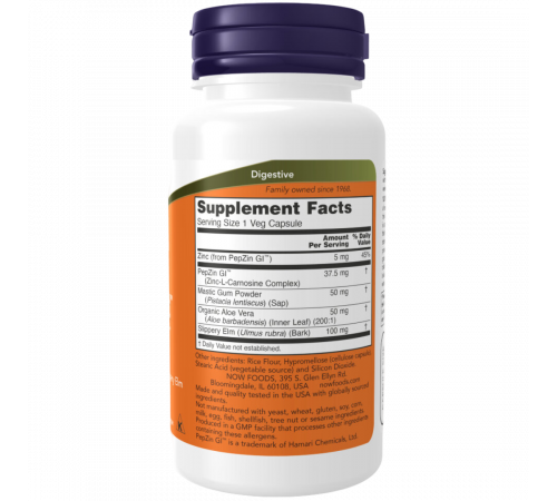 Пептины для улучшения работы ЖКТ с PepZin GI, Gastro Comfort with PepZin GI, Now Foods, 60 вегетарианских капсул Пептины для улучшения работы ЖКТ с PepZin GI, Gastro Comfort with PepZin GI, Now Foods, 60 вегетарианских капсул