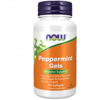 Масло перечной мяты, Foods Peppermint Gels, Now Foods, 90 капсул