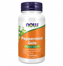 Масло перечной мяты, Foods Peppermint Gels, Now Foods, 90 капсул