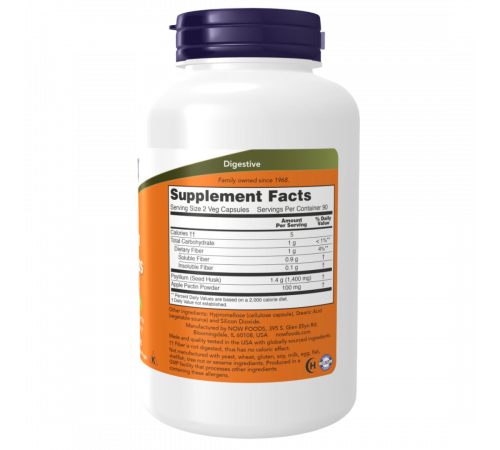 Псиллиум, Psyllium Husk Caps, 700 мг, Now Foods, 180 капсул Псиллиум, Psyllium Husk Caps, 700 мг, Now Foods, 180 капсул