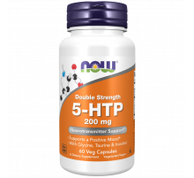 5-HTP двойной силы 200 мг, Double Strength 5‑HTP 200 mg, Now Foods, 60 вегетарианских капсул