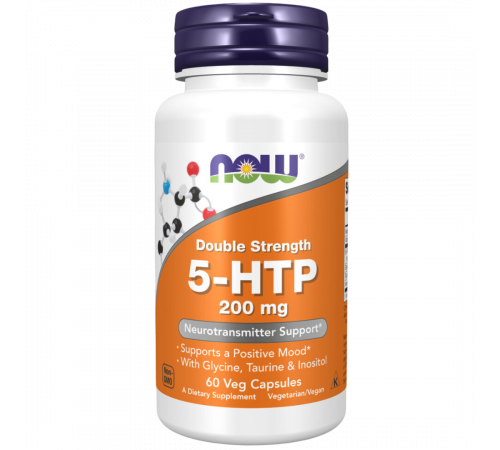 5-HTP двойной силы 200 мг, Double Strength 5‑HTP 200 mg, Now Foods, 60 вегетарианских капсул 5-HTP двойной силы 200 мг, Double Strength 5‑HTP 200 mg, Now Foods, 60 вегетарианских капсул