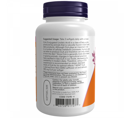 Линолевая кислота 800 мг, CLA 800 mg, Now Foods , 90 гелевых капсул Линолевая кислота 800 мг, CLA 800 mg, Now Foods , 90 гелевых капсул