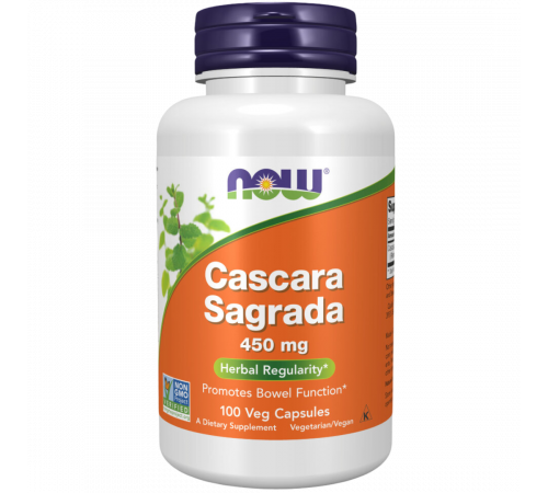 Натуральное слабительное Cascara Sagrada, Now Foods, 100 вегетарианских капсул Натуральное слабительное Cascara Sagrada, Now Foods, 100 вегетарианских капсул
