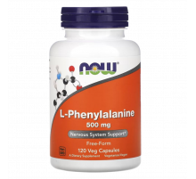 L‑Фенилаланин 500 мг, L‑Phenylalanine 500 mg, Now Foods, 120 вегетарианских капсул 