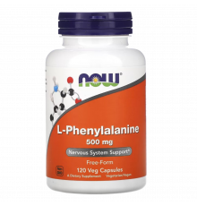 L‑Фенилаланин 500 мг, L‑Phenylalanine 500 mg, Now Foods, 120 вегетарианских капсул 