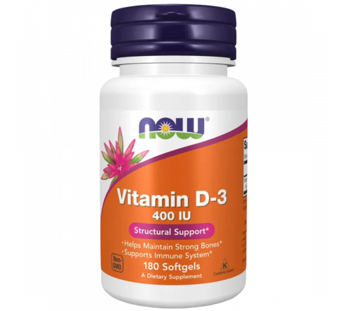 Витамин D-3 400 IU, Vitamin D-3 400 IU, Now Foods,180 гелевых капсул Витамин D-3 400 IU, Vitamin D-3 400 IU, Now Foods,180 гелевых капсул