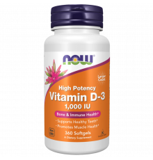 Витамин D-3 1000 IU, Vitamin D-3 1000 IU, Now Foods, 360 гелевых капсул
