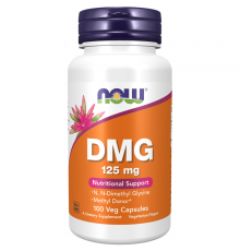 ДМГ 125 мг, DMG 125 mg, Now Foods, 100 вегетарианских капсул