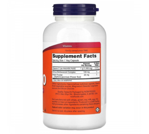 Витамин C, C-500 Calcium Ascorbate, Now Foods, 100 капсул Витамин C, C-500 Calcium Ascorbate, Now Foods, 100 капсул