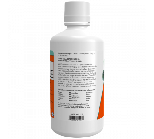 Коллоидные минералы, Colloidal Minerals Liquid original, Now Foods, 946 мл Коллоидные минералы, Colloidal Minerals Liquid original, Now Foods, 946 мл