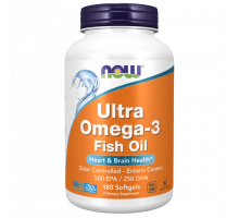 Ультра Омега-3, Ultra Omega-3, Now Foods, 180 гелевых капсул