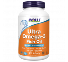 Ультра Омега-3, Ultra Omega-3, Now Foods, 180 гелевых капсул