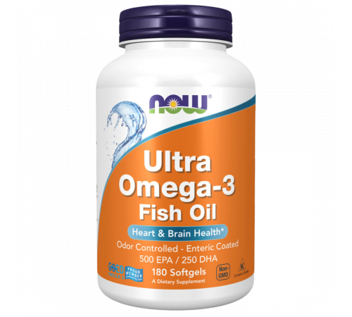 Ультра Омега-3, Ultra Omega-3, Now Foods, 180 гелевых капсул Ультра Омега-3, Ultra Omega-3, Now Foods, 180 гелевых капсул