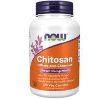 Хитозан 500 мг, Chitosan 500 mg, Now Foods, 120 вегетарианских капсул
