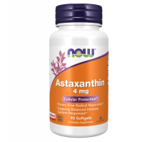 Астаксантин 4 мг, Astaxanthin 4 mg, Now Foods, 90 гелевых капсул